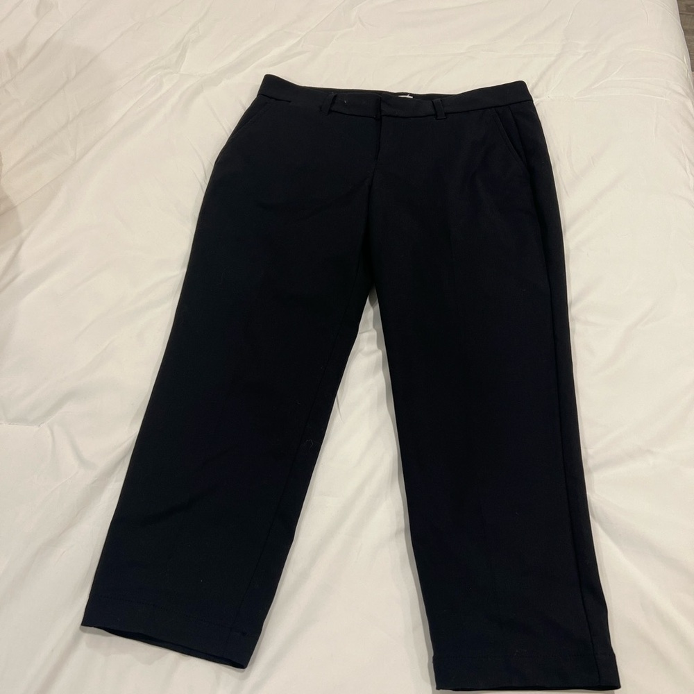 GAP Black Cropped Work Pants